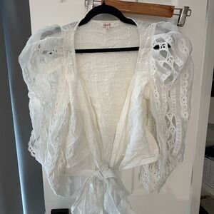 Urban Outfitters White Lace Blouse